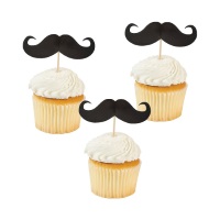 
Mustache Party Food and Cupcake Picks - 25 ct
